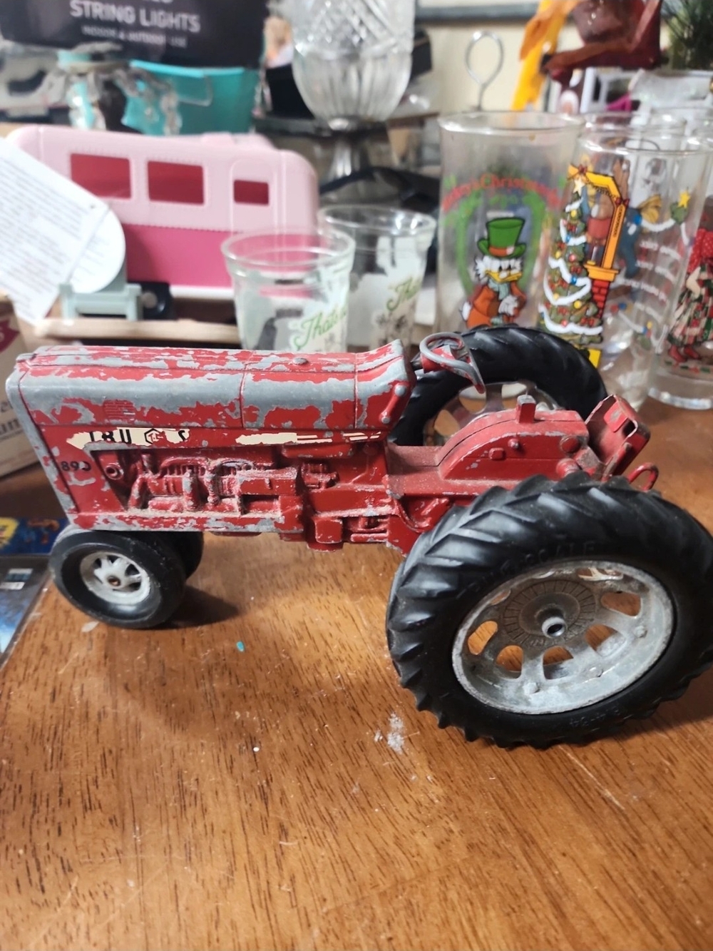 Vintage Red Toy Tractor for Kids - Classic Farm Play